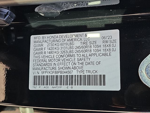 2023 Honda Ridgeline Black Edition