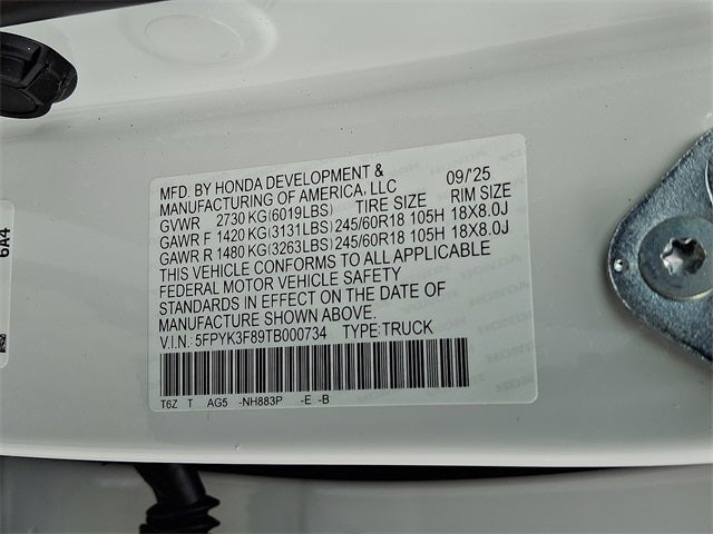 2026 Honda Ridgeline Black Edition