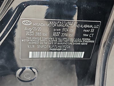 2020 Hyundai Elantra SE