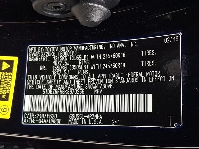 2019 Toyota Highlander LE