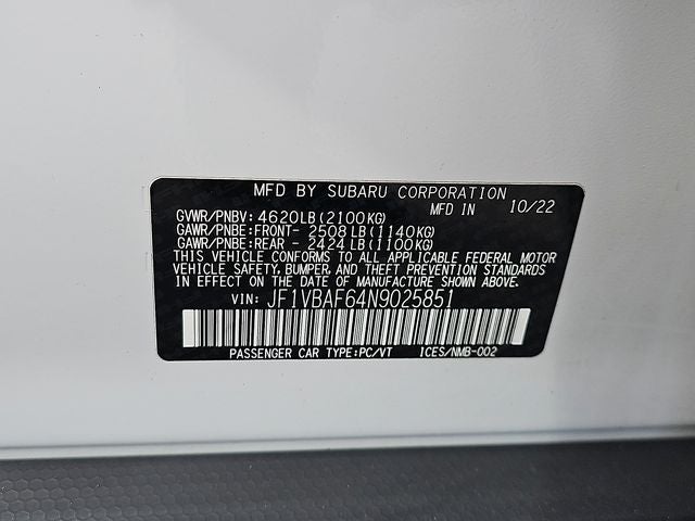 2022 Subaru WRX Premium