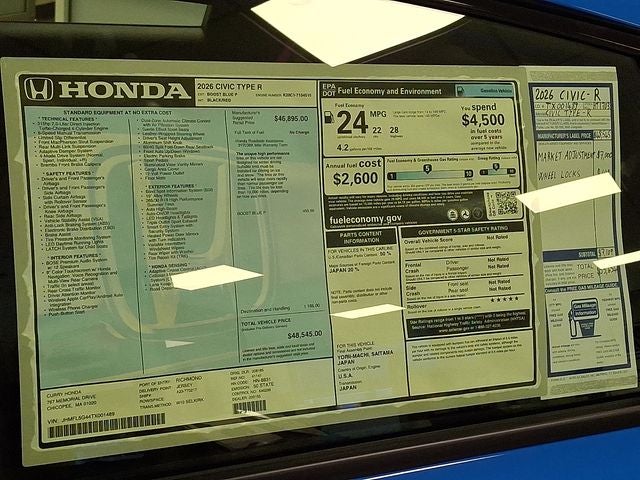 2026 Honda Civic Type R Manual