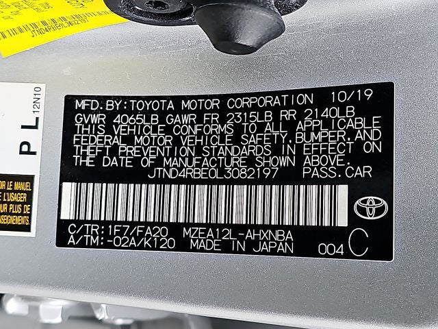 2020 Toyota Corolla Hatchback SE