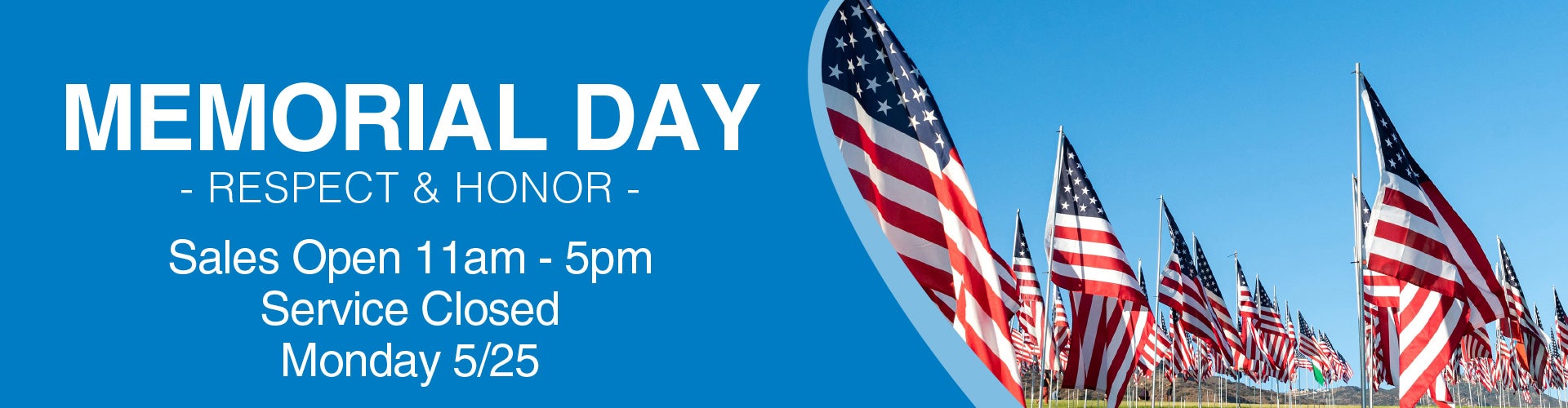 Memorial Day Hours