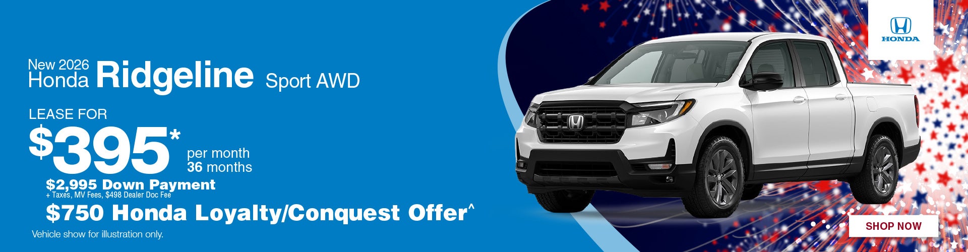 New 2026 Honda Ridgeline Sport AWD 