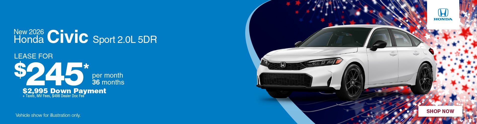 New 2026 Honda Civic Sport 2.0L 5DR
