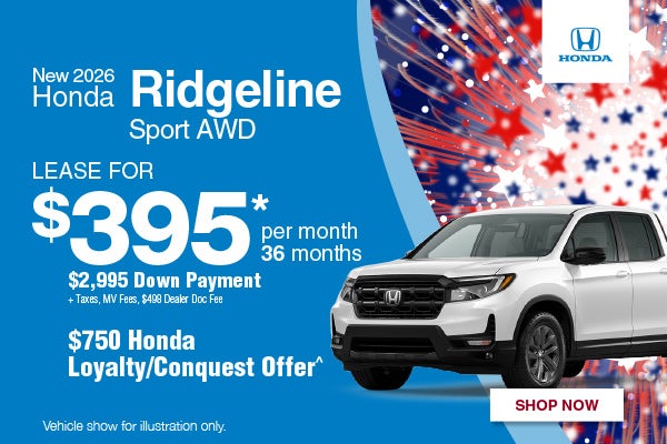 New 2026 Honda Ridgeline Sport AWD 