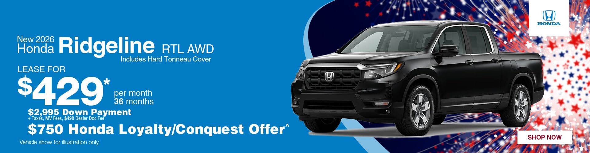 New 2026 Honda Ridgeline RTL AWD 