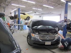 car in body shop Curry Honda Chicopee in Chicopee MA